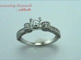 Princess Cut Diamond Engagement Ring With Milgrains on the Edges