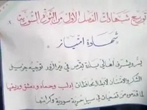 فري برس دير الزور ابقرص المظاهرات الصباحية 29 1 2012