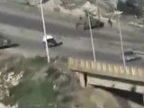 فري برس   حمص الرستن انتشار الدبابات على الطرق العامة 28 1 2012