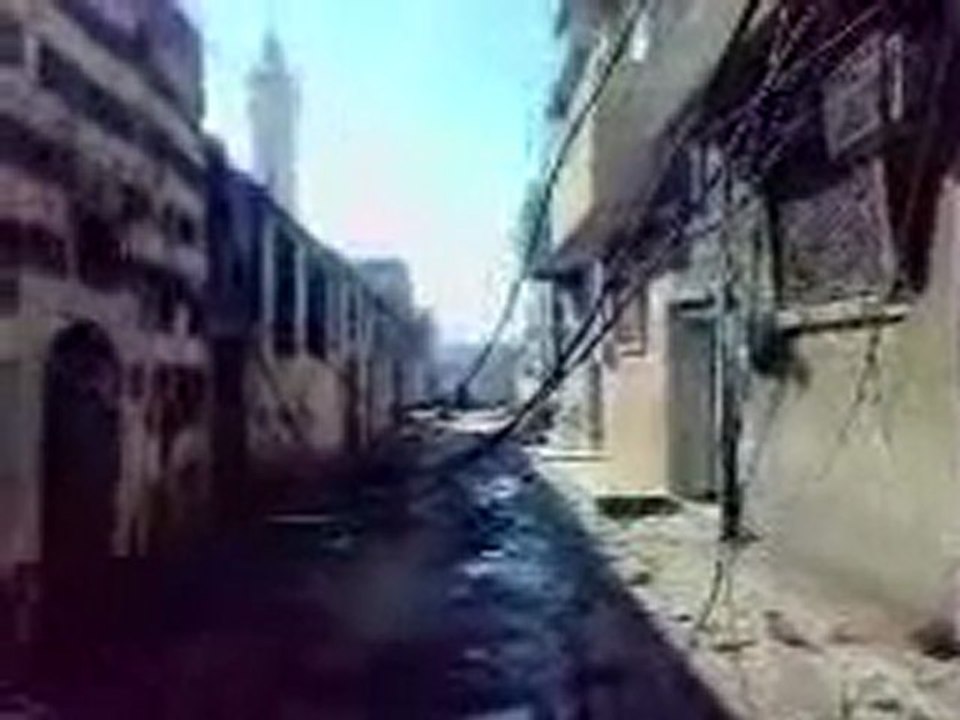 فري برس   حماه حميدية اثار الدمار الذي خلفته عصابات الاسد 29 01 2012