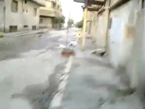 فري برس حماة اثار الخراب والدمار في الحميدية 29 1 2012