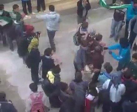 فري برس حلب حريتان مظاهرة طلابية 29 1 2012