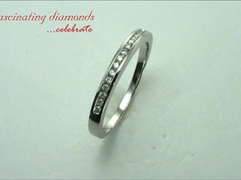 Round Cut Diamond Wedding Anniversary Band Channel Setting
