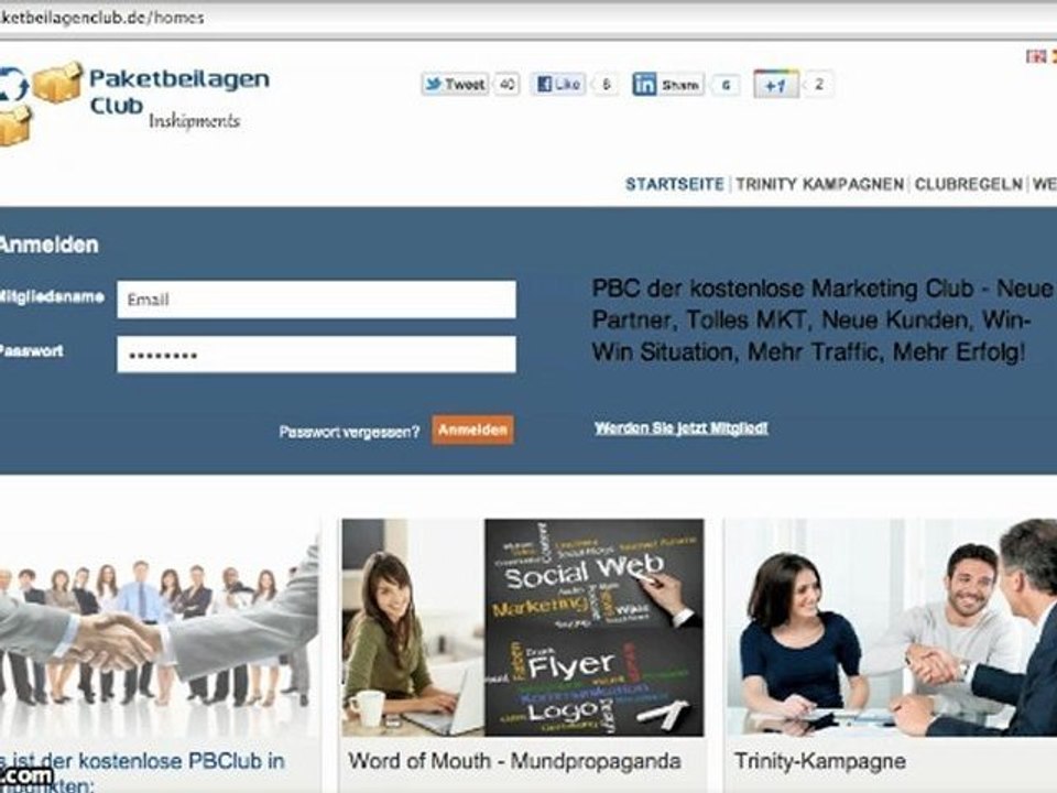 Paketbeilagen Club Einstieg