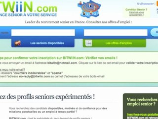 Comment s'inscrire en tant que candidat senior sur BiTWiiN.com ?