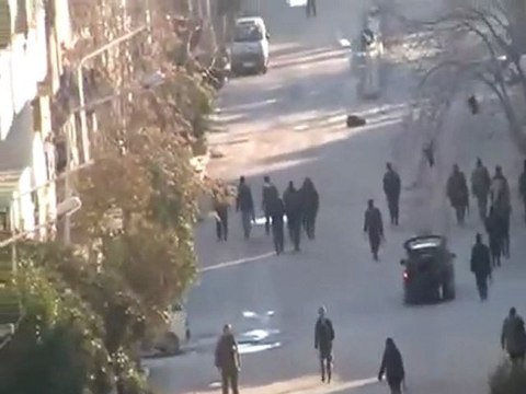 فري برس حماة انتشار الشبيحه واعتقالات في الحميدية 28 1 2012