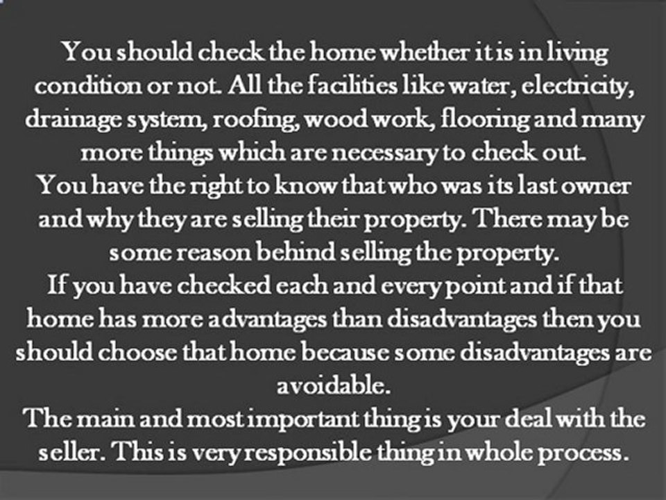 Tips to remember while buying home