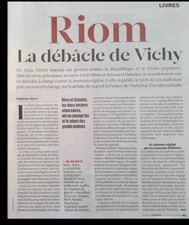 Une critique dans L'Express