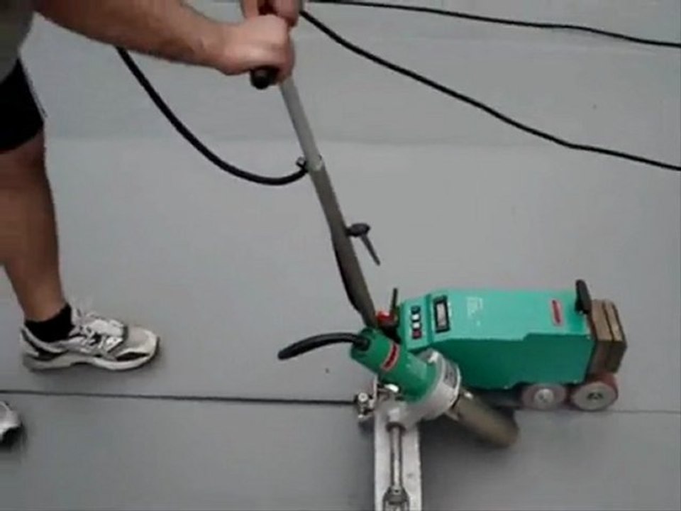 Flat Roof Installation Hot Air Welding IB PVC