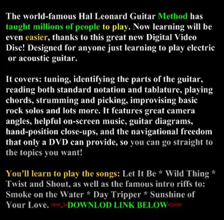 Learn To Play Your Guitar A Method For Beginners
