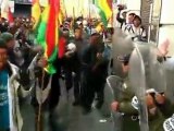 Bolivia march ends in clashes