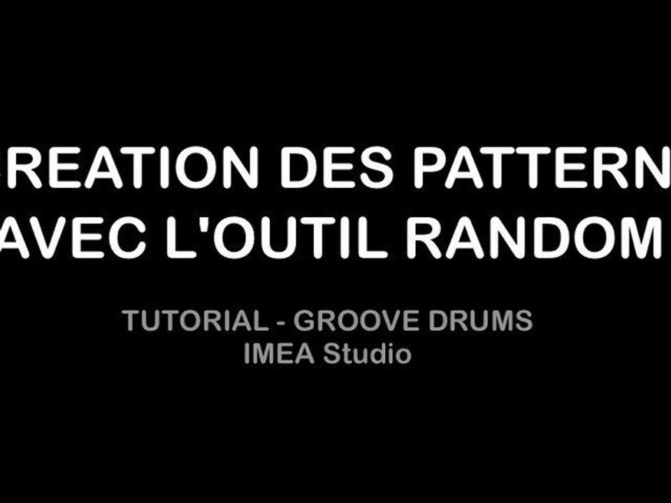 CREATION DES PATTERNS AVEC L'OUTIL RANDOM (FR)