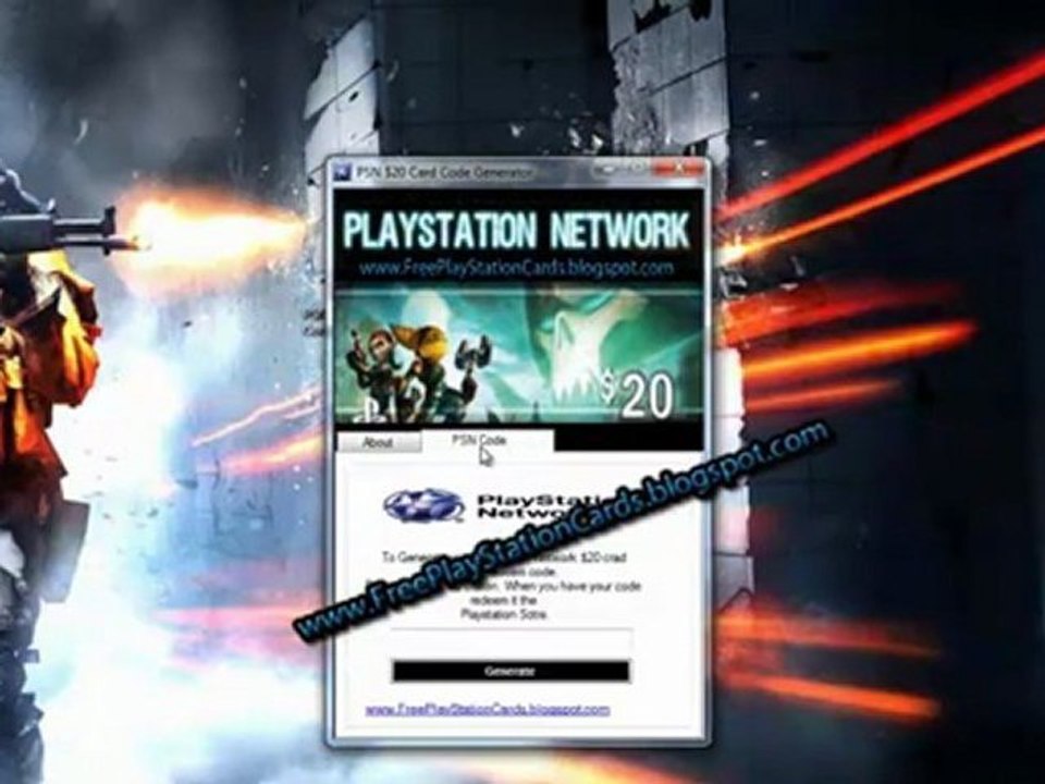PSN 20$ Card Generator Download Updated 2012