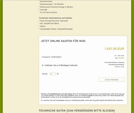 Siemens SX68T092EU studioLine Geschirrspüler Informationen und Produktdaten