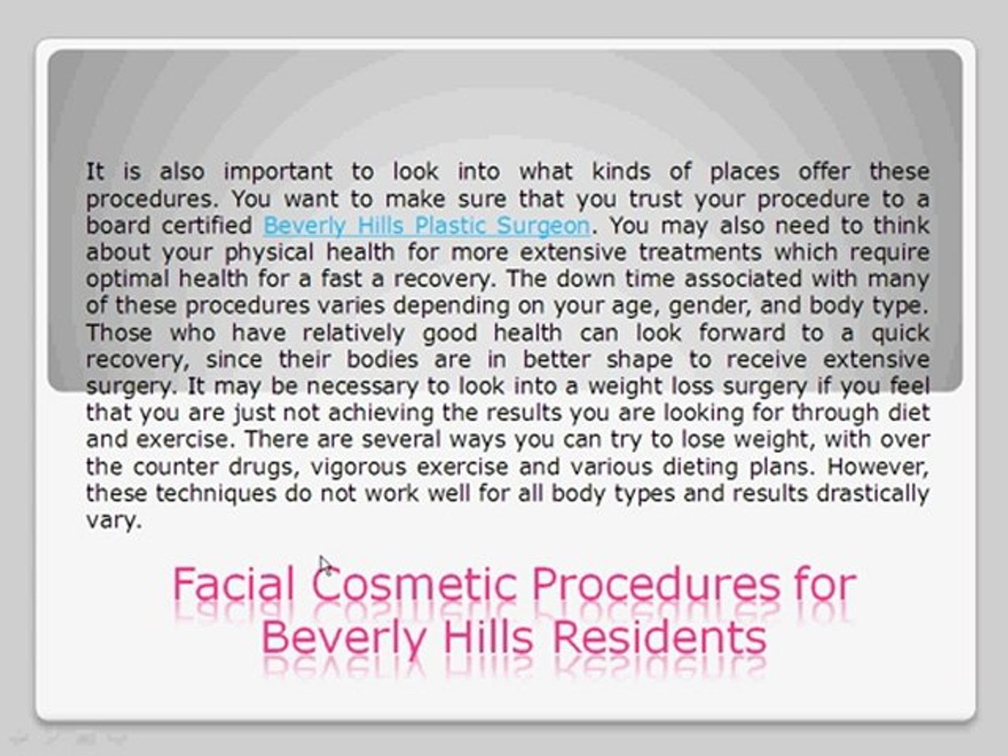 ⁣beverly hills plastic surgeon - Look Your Best with Plastic Surgery