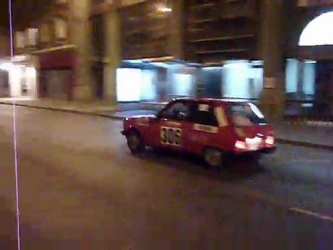 depart de Reims. une 104 au rallye monté carlo historique