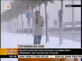 31 Ocak 2012 Nihal Akça istanbulda yoğun kar yağışı 3G ile Ülke TV Günün içinden canlı bağlantı