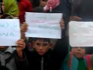 فري برس   حلب   السحارة    مظاهرة طلابية 30 1 2012