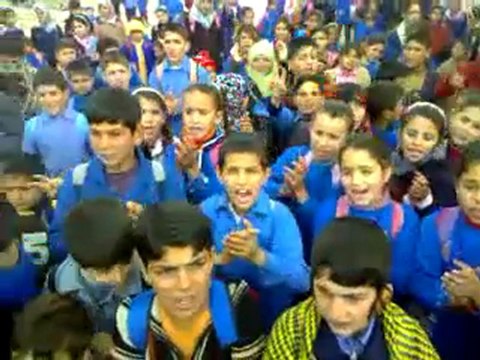 فري برس حماة اللطامنة مظاهرة صباحية لاطفال البلدة 31 1 2012