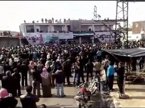 فري برس حماة كرناز مظاهرة صباحية نصرة لشيزر 30 1 2012