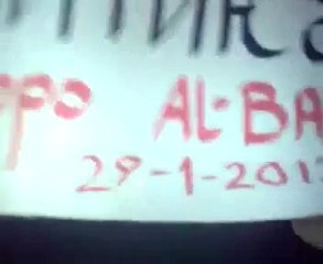 فري برس   حلب الباب    مظاهرة مسائية 29 1 2012