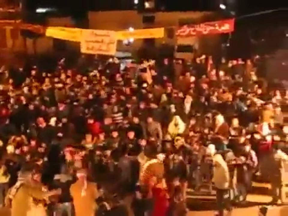 فري برس   حلب   تل رفعت    مظاهرة مسائية 30 1 2012م جـ3