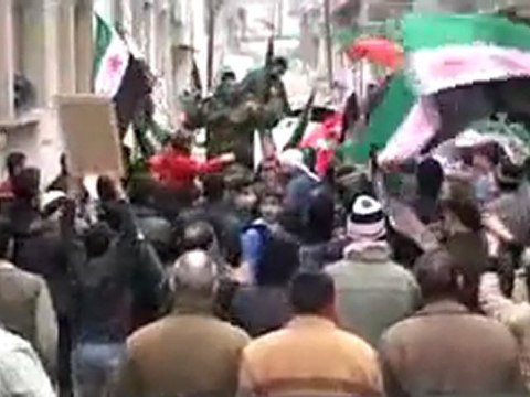 فري برس حمص باب السباع مظاهرة الله محي الجيش الحر 30 1 2012