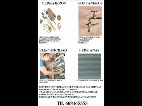 cerrajeros fontaneros 608465555 24h cartagena murcia persianas calentadores desatascos