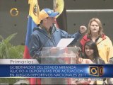 Capriles felicita a los deportistas