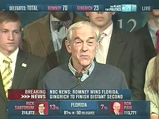 Ron Paul Energetic Speech In Nevada After Florida voting