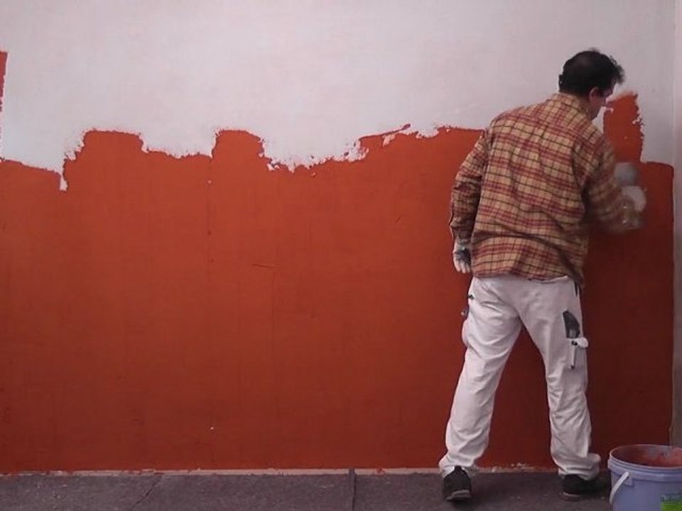 Extravaganter Wandputz im Malatelier und Malschule Franz Habermacher