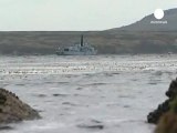 Britain sends warship to Falkland Islands