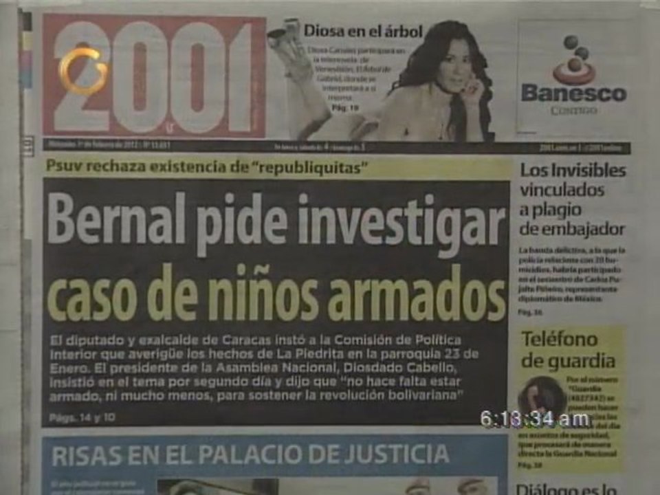 Titulares de Primera Página