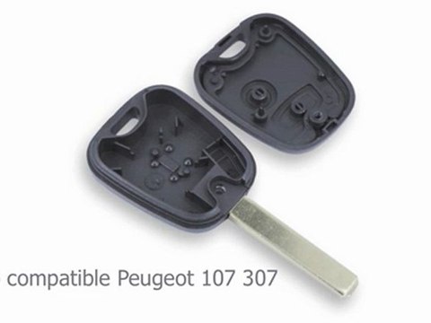 coque télécommande clé plip pour peugeot 107 307