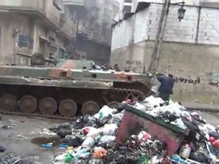 فري برس   عملية الجيش الحر بالصفصافة  الدبابات المنشقة  1 2 2012