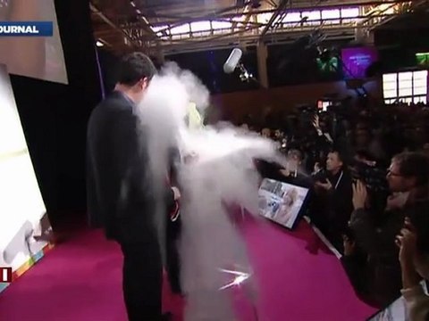 François Hollande enfariné (2012)