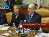 Olmert: Israel no detendrá sus operaciones en Gaza