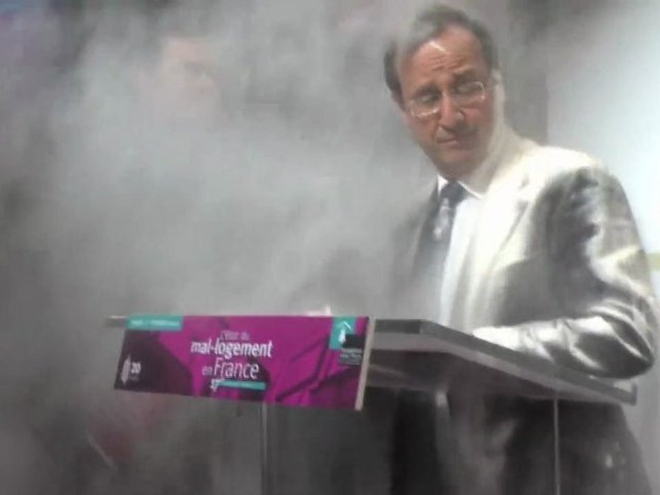 Réaction de F. Hollande à son enfarinage