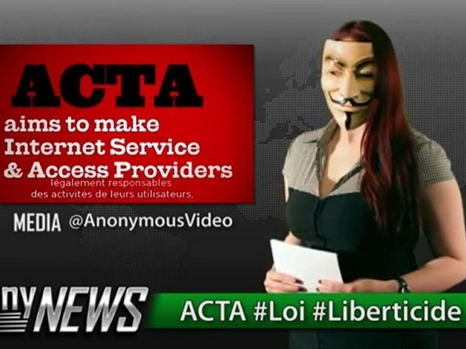 Les Anonymous disent non à ACTA