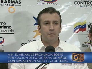 El Aissami: No es pretexto el uso de niños armados para obras de teatro