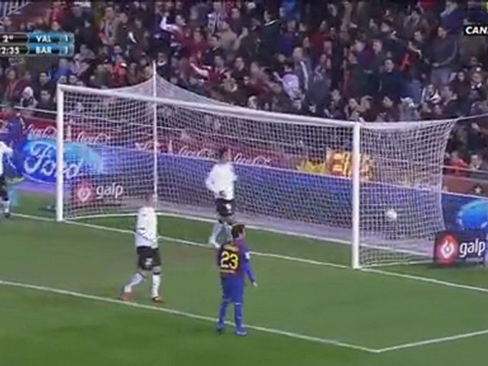 Valencia - Barcelona 1-1 Highlights HD 01.02.2012