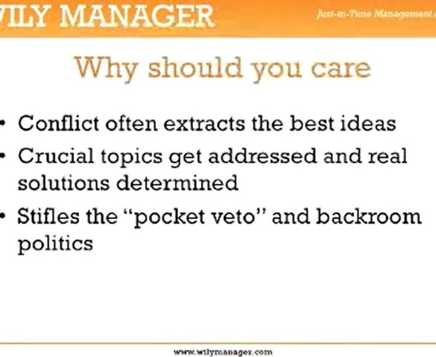 Encouraging Conflict - A Step by Step Guide for Managers