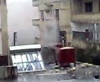 فري برس   حمص بستان الديوان قصف البيوت بالقذائف 1 2 2012