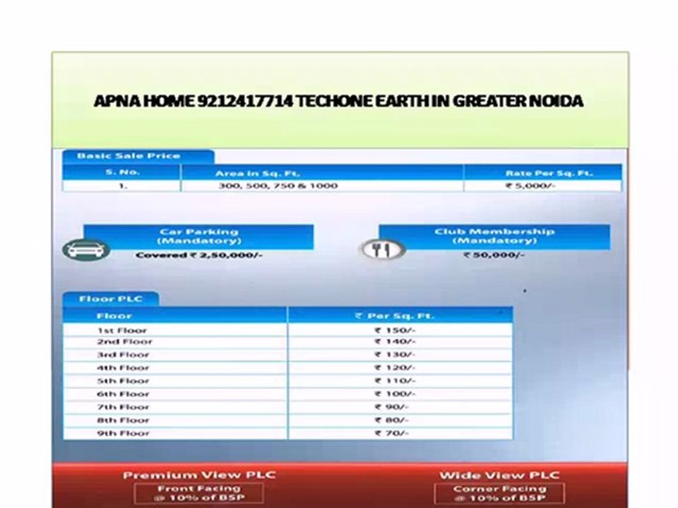 APNA HOME 9212417714 TECHONE EARTH IN GREATER NOIDA