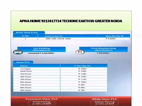APNA HOME 9212417714 TECHONE EARTH IN GREATER NOIDA
