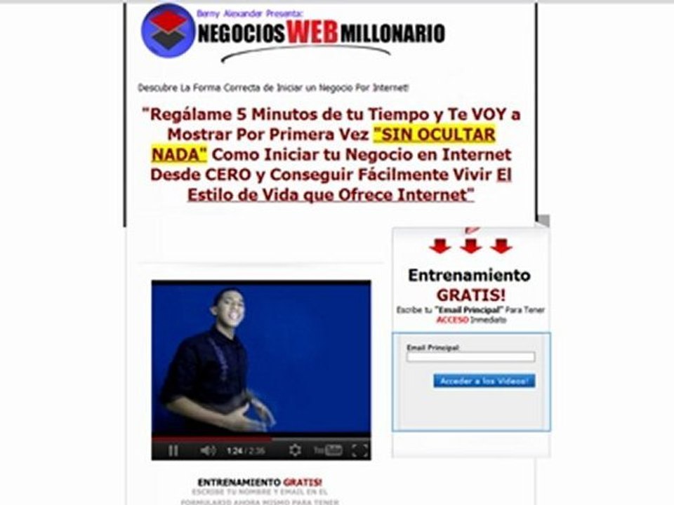 Negocios Web Millonario - Tu Negocio Por Internet