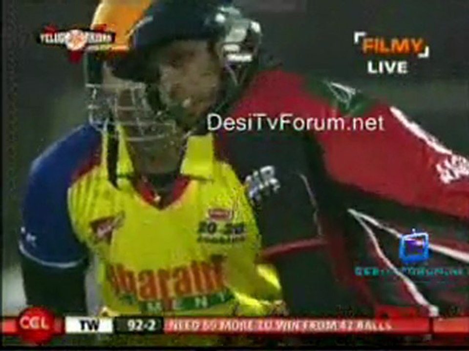 Telugu Warriors vs.Chennai Rhinos - Telugu Warriors Inning 13-14