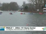 FINALE 1 (200m) K1 DAME SENIOR - REGATE INTERNATIONALE DU PAS-DE-CALAIS 2012