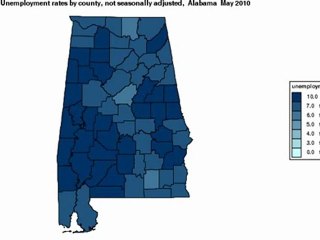 Alabama Unemployment Rates Through 2012