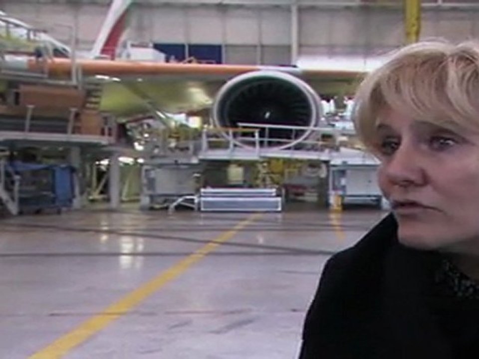 Visite de l'usine Airbus de St Eloi par Nadine Morano